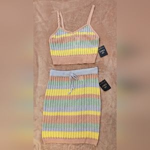 Crochet 2 piece Skirt Set